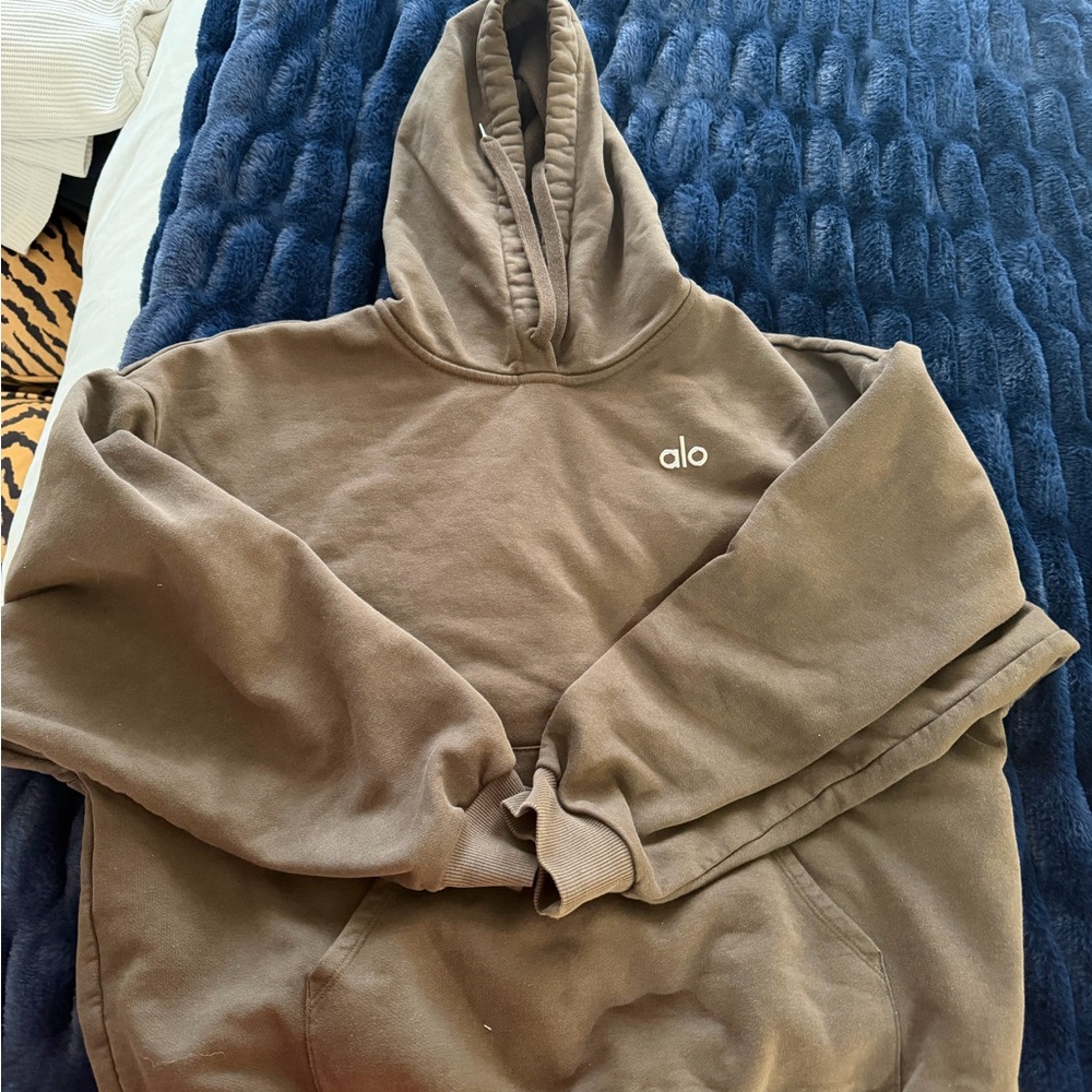 ALO Yoga Accolade Hoodie in Brown